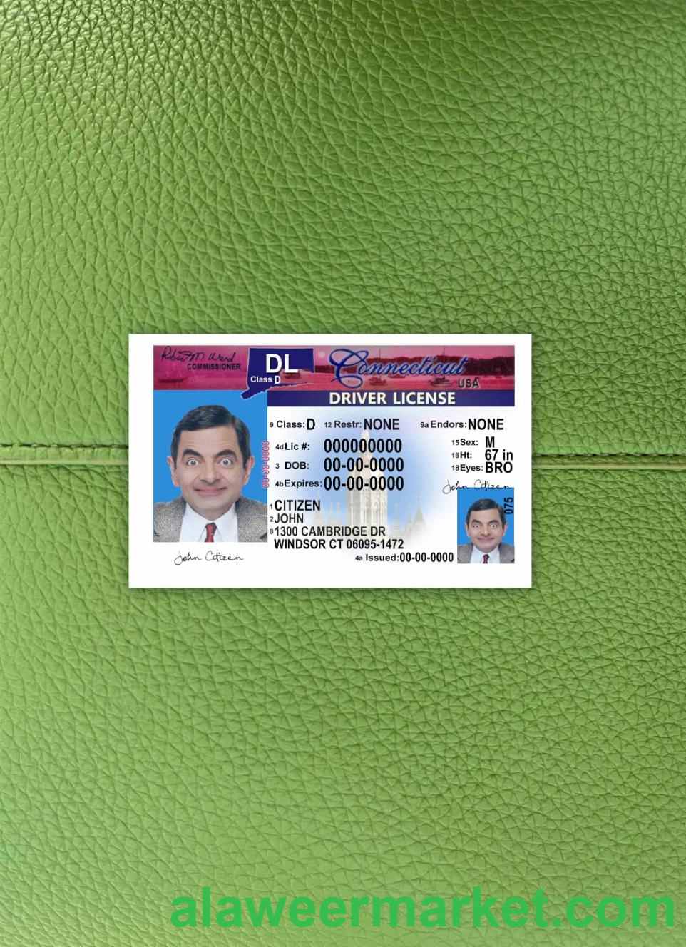 USA Connecticut driving license version 2 photolook FRONT